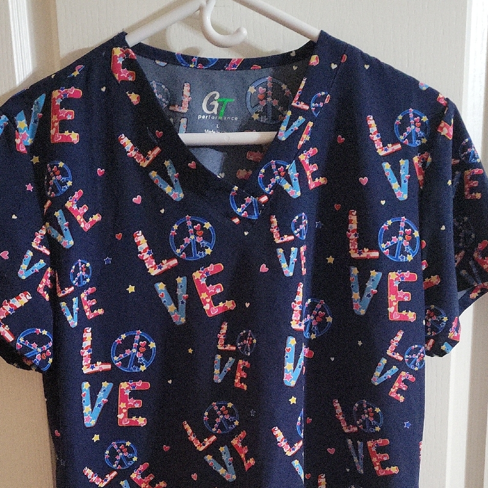 Love Print Navy Shirt